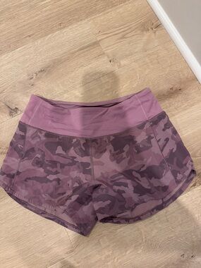 lululemon athletica Mauve Purple Camo Athletic Shorts